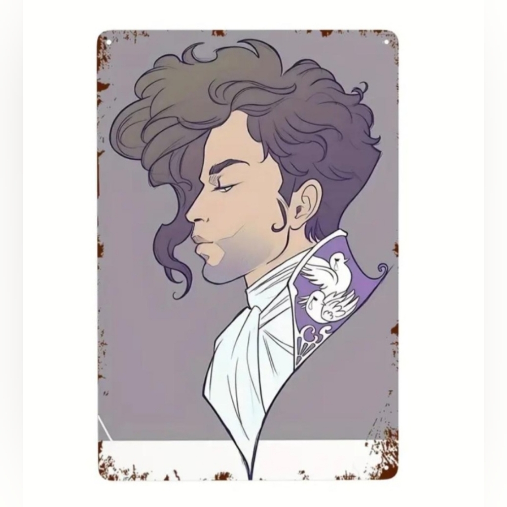 Boutique Prince The Artist Tin Sign 💜